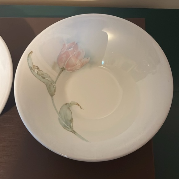 Vintage Portmeirion Seasons Susan Williams Soft Blue w/ Pink Tulip Pastel Bowls - Picture 2 of 7